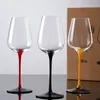 Vinsglasögon Crystal Creative Colored Blackredyellow Hande Goblet Home Luxury Original Glass Cup Bar Drinkware 500 ml 231205