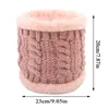 Sciarpe Donna Uomo Peluche Collo lavorato a maglia Addensare in pile All'interno Colletto in maglia di lana Sciarpa ad anello Scaldino elastico Fazzoletto da collo Snood