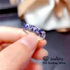 Anelli a grappolo superati test di diamante pietra Moissanite argento sterling 925 trapano a fila singola donna classica moda fidanzamento fine 3220273j