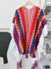 Sciarpa Primavera Autunno Poncho Scialle Avvolto in stile etnico Xinjiang Tibet Turismo Indossare Mantello Moda D4997 231204