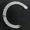 Hop Sale Jewelry Fashion Style Factory Iced Out Diamond Cuban Link Bracelet Wholesale Price