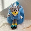 Fabricants en gros 25cm6 conception hérisson Sonic sac à dos en peluche jouet dessin animé film et jeux de télévision périphérique poupée sac à dos cadeaux pour enfants