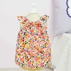 Dog Apparel Decorative Sleeveless Floral Print Pet Puppy Halter Dress Clothes