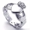 Модный браслет из нержавеющей стали Claddagh Heart Crown Love, мужское и женское кольцо, золото, размер 6, 7, 8, 9, 10, 11, 12, 13273Z