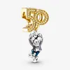 100% 925 Sterling Zilver 50e Verjaardag Dangle Charms Fit Originele Europese Bedelarmband Mode Vrouwen Bruiloft Verloving Jewe2441