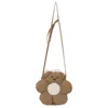 Sacs de soirée Sac littéraire Belle Ins Une épaule Cartoon Bear Messenger Polyvalent Mode Fleur Niche Brève Automne Hiver Broderie