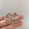 Choucong Clip Earring Simple Fashion Jewelry 18K White Gold Fill Fill Rund Cut White Topaz Cz Diamond Gemstones Women Wedding Earring 190Q