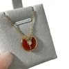 Designer ketting vrouwelijke sieraden amulet ketting vrouwelijke 18k roségouden agaat hanger gepersonaliseerde sleutelbeenketting