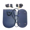 Accessoires voor tasonderdelen 1 set Handgemaakte handtas Schouderriem Geweven tassenset Leren tasbodems met hardware-accessoires voor doe-het-zelf tas Rugzak 231204