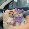 Vestuário para cães Enviar chapéu outono quente roupas para cães de estimação inverno pelúcia gato jaqueta moda schnauzer teddy corgi roupas para animais de estimação suprimentos acessórios 231205