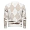 Herrtröjor Autumn Winter High Quality Trend Imitation Mink tröja mjuk och bekväm varm stickad casual pullover toppar