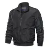 Men's Jackets Men Jacket Casual Waterproof Solid Color Vertical Collar Flying Spring And Autumn Big Tooling