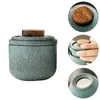 Teaware Sets 1 Set Ceramic Tea Loose Travel Portable Cup Teapot Infuser Outdoor Ware ( Matcha Green )