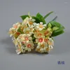 Dekoratif Çiçekler 5 Şube 35 Kafa Yapay Buket Mini Japon Gül Gelin Düğün için Çiçek Doğum Günü Partisi Ev Ofis Dekorasyonu