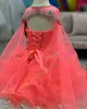 Vestido de concurso de cupcake para meninas, capa de cristal, babado, brilho, bebê criança, diversão, moda, passarela, drama, aniversário, coquetel, vestido infantil, vestido formal, National Coral