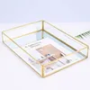 Nordic Retro Jewelry Box Storage Exquisite Glass Tray for Earrings Necklace Ring Pendant Bracelet Makeup Display Stand 211105289Z