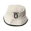 قبعات دلو للسيدات في الربيع والصيف مائة حرف مطبوع للتطريز قبعة التظليل في الهواء الطلق متعدد الاستخدامات