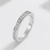 2021 nuovo Arrivo Semplice Gioelleria Raffinata E Alla Moda Reale 100% 925 Sterling Siver Pieno Princess Cut Topazio Bianco CZ Diamante Delle Donne Wedding Band R201Z