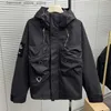 Parkas pour hommes Bomber veste hommes à manches longues surdimensionné imperméable de luxe manteau à capuche militaire tactique veste décontractée en plein air moto veste Q231205