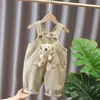 Jumpsuits 1-3Y Children's Bear Corduroy Kids Overalls Spring Autumn Clothes Toddler Overalls Boys Girls Casual Pants Baby Girl Jumpsuit 231204