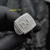 Роскошный Custom Pass тестер бриллиантов хип-хоп VVS кольцо с муассанитом Iced Out из серебра 925 пробы с надписью 10K 14k мужские ювелирные изделия в стиле хип-хоп кольцо на палец