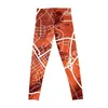 Брюки для активного отдыха Blacksburg Map Maroon Orange Leggings Спортивная одежда для спортзала Женская спортивная теннисная одежда для женщин