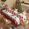 Table Cloth 1PC Christmas Table Cloth Xmas Gifts Rectangle Tablecloth Party Dinner Tables Decoration Snowflake Pattern Year Tablecloths 231204