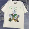 T-shirts Mens Brand Designer Tee 2023 Italian Letter Summer Tees T Shirt Classic Fashion Black White Men and Women qucci Short Sleeve Gucciism GG GC 15 S