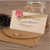 Sobres de papel Kraft vintage para invitaciones de negocios, sobres tipo billetera con letras postales