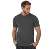 Ternos masculinos A3151 Camiseta de lã merino superfina Camada de base absorvente respirável de secagem rápida anti-odor sem coceira tamanho dos EUA