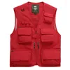 Men's Vests Oversized 6XL Biker Vest Casual Fashion Solid Color Pographer Outdoor Quick Drying Veste Homme