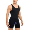 Herrkroppsformar herrar ärmlös full shaper underkläder bantning kompression bodysuit formewear mage kontroll fajas para hombres