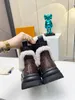 Luxury Ruby Flat Ankle Boots Circle Signature Suede Calf Leather Shearling Elastic Side Panels Treaded Outsole Thick Bottom Flat Sneakers