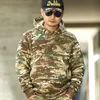 Herrtröjor tröjor mege taktisk fleece hoodie kamouflage militär utomhusjakt kläder vinter tjock varm multicam jacka mäns outwear tröja 231205