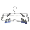Hangers Racks 1PC Multilayer Clothes with 12 Clips Clothing Storage Rack Holder Drying Wardrobe Folding Pants Metal Skirt 231204