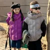 Gilet in piumino per bambini Gilet in piumino con cappuccio autunno/inverno per ragazzi e ragazze e cappotto caldo oversize per bambini