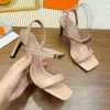 Sandales d'été à talons hauts pour femmes, chaussures de styliste à la mode et sexy, belles chaussures de mariage à bout ouvert pour femmes