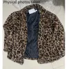 Women's Fur Faux Fur Veste en fausse fourrure a imprimé léopard pour femmes vetements d'extérieur chauds pour femmes Parkas d'automne et d'hiver coreen nouveau 231205