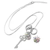 10 stuks hele sleutel charmes snap sieraden ketting met 80 cm roestvrijstalen ketting past op 18 mm GingerSnaps Y1130291L