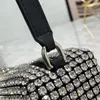 Designväska mode kvällspåsar fyrkantiga handväska kvinnor axel väska silver hårdvara kedja crossbody handväska diamant koppling väska hög kvalitet lyx totes handväska