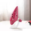 Party Favor 12 Holes Ocarina Ceramic Alto C With Song Book Display Stand WLY935 Drop Delivery Home Garden Festive Supplies Event DHC5D