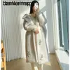 Luxury Coat Maxmaras Wool Coat Alpaca Same Material 2023 New Hippocampus Bear Women's Mid length Fur MaillardJX5O