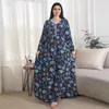 Abbigliamento etnico Arabo musulmano Abaya per le donne Elegante abito lungo Diamond Abaya Marocco Caftano Autunno Maxi Party Abiti Turchia Ramadan Abito