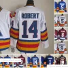 1972-1999 Movie Retro CCM Hockey Jersey Embroidery 9 Lanny McDonald 14 Rene Robert 19 Joe Sakic 5 Rob Ramage 8 Teemu Selanne 1 Chico Resch J