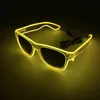 Weihnachtsdekorationen, 1 Stück, leuchtende LED-Brille, leuchtende Sonnenbrille, EL-Draht, Neon im Dunkeln, Partyzubehör, Gastgeschenke für Kinder und Erwachsene, 231205