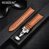 Assista Bandas Bezerro Genuíno Couro Watchband 18mm 20mm 22mm 24mm Watch Band Strap Aço Borboleta Fivela Pulseira Acessórios Pulseiras 231204