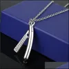 Pendant Necklaces Hip Hop Razor Blades Men Jewelry Zirconia Shaver Shape Male Gold Color Collares Accessories Drop Delivery Pendants Dh26M