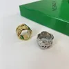Nieuwe Brede Gevlochten Ring Niche Ontwerp Zware Industrie Hoogwaardige Textuur Temperament Persoonlijkheid Wijsvinger Jewelry303a