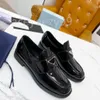 Dames Designer loafers monolith geborsteld leer Hoge hak loafers schoenen oxford chunky rubber luxe mode lug zool platfrom Wandelfeest Bruiloft