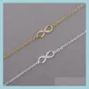 Charme Pulseiras Infinito Pulseira Para Mulheres Com Pedras De Cristal Número 8 Cadeia Pulseiras Drop Delivery Jóias Pulseiras Dh43A